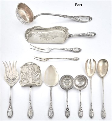 Lot 308 - German Art Nouveau Silver Flatware Service...