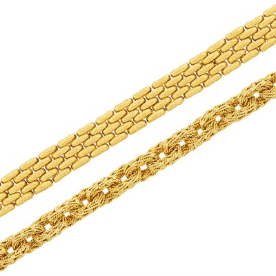 Lot 68 - Two Gold Bracelets