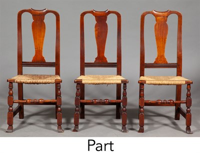 Lot 187 - Assembled Set of Fifteen Queen Anne Cherry and...
