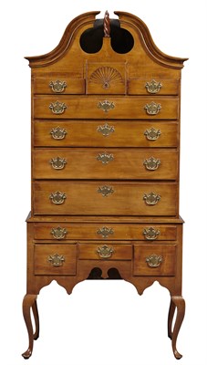 Lot 192 - Queen Anne Cherry High Chest Possibly...