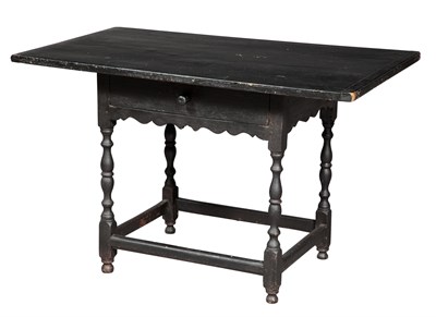 Lot 197 - William and Mary Black Painted Tavern Table...