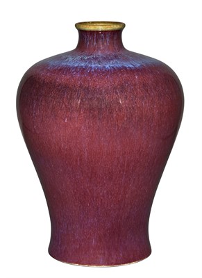 Lot 45 - Chinese Flambe Glazed Porcelain Meiping...