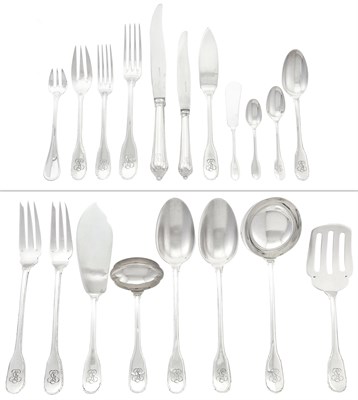 Lot 179 - Puiforcat Sterling Silver Noailles Pattern...