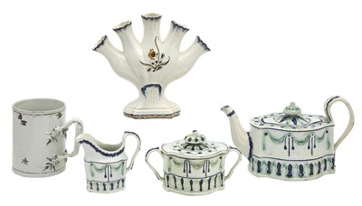 Lot 311 - Staffordshire Pearlware Partial Tea Service...