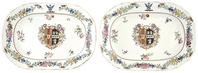 Lot 302 - Pair of Chinese Export Porcelain Armorial...