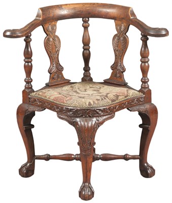 Lot 383 - Colonial Hardwood Corner Armchair 19th Century...