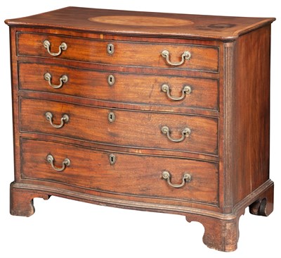 Lot 317 - George III Mahogany, Satinwood and Tulipwood...