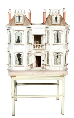 Lot 120 - Painted and Parcel-Gilt Doll's House Height 33...