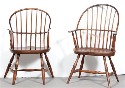 Lot 208 - Group of Three Windsor Sack-Back Armchairs and...