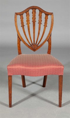 Lot 244 - Set of Six Federal Style Cherry Shield Back...