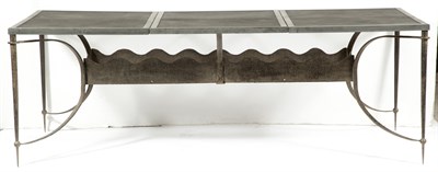 Lot 11 - Wrought-Iron and Aluminum Garden Dining Table...