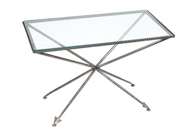 Lot 222 - French Iron Arrow-Form Low Table First half...