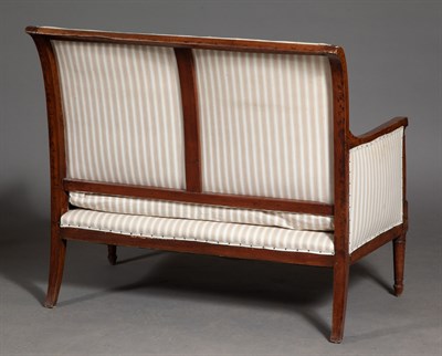 Lot 197 - Directoire Fruitwood Upholstered Settee Height...