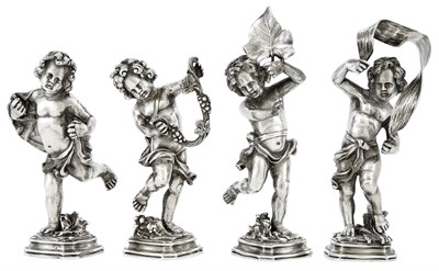 Lot 1055 - Set of Four Buccellati Sterling Silver Figures...