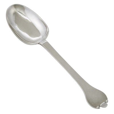 Lot 1001 - James II Sterling Silver Trefid Tablespoon...