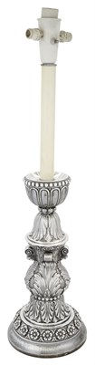 Lot 1058 - Buccellati Sterling Silver Table Lamp Columnar-...