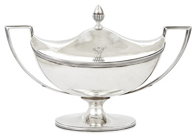 Lot 1024 - George III Sterling Silver Covered Sauce...