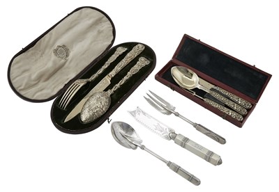 Lot 1038 - Three Sterling Silver and Silver-Gilt Child's...