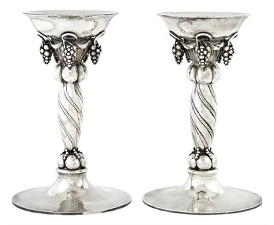 Lot 209 - Pair of Georg Jensen Sterling Silver...