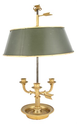 Lot 218 - Charles X Ormolu Bouillotte Lamp With three...