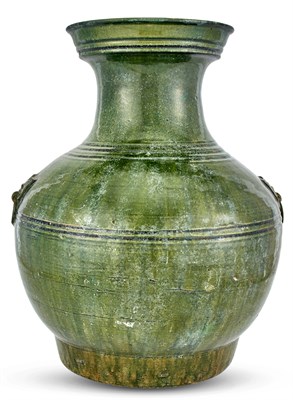 Lot 1089 - A Chinese Green Glazed Pottery Jar Han Dynasty...
