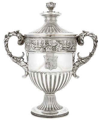 Lot 1027 - George III Sterling Silver Cup and Cover Emes...