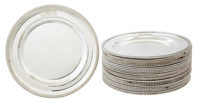 Lot 1029 - Set of Twenty-Four George III Sterling Silver...