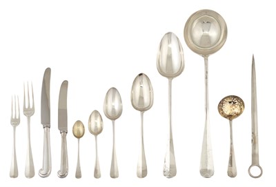 Lot 1036 - Assembled Victorian Sterling Silver Flatware...