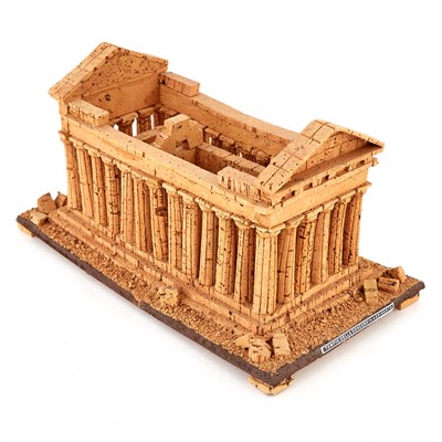 Lot 1063 - Italian Cork Model of the Temple of Concordia...