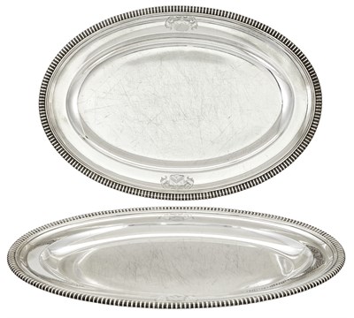 Lot 1031 - Pair of George III Sterling Silver Platters...