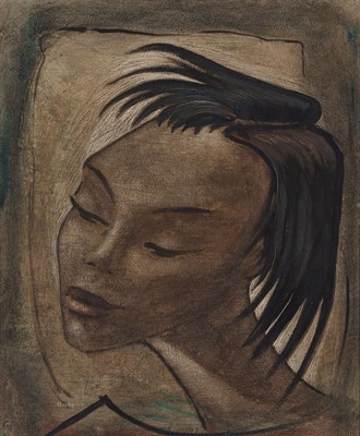 Lot 14 - Angel Botello Puerto Rican, 1913-1986 Head of...
