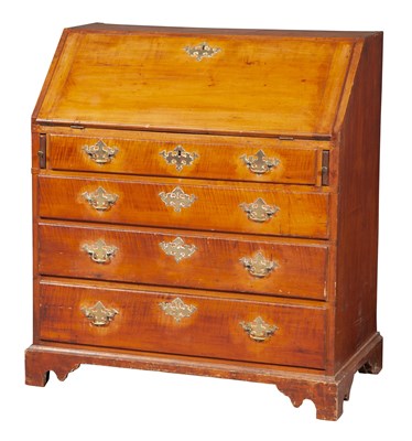 Lot 247 - Chippendale Figured Maple Slant-Front Desk New...