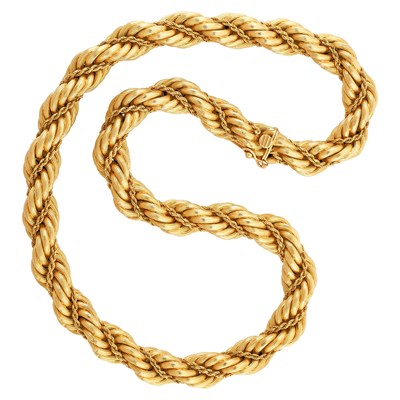 Lot 29 - Tiffany & Co. Rope-Twist Gold Necklace