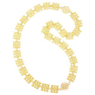 Lot 175 - Long Gold Link Necklace