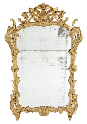 Lot 1191 - Louis XV Carved and Giltwood Provençal Mirror...