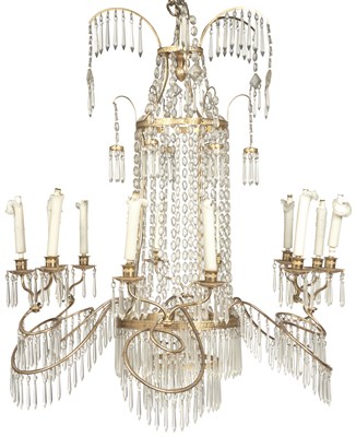 Lot 422 - North European Gilt-Metal and Cut-Glass Twelve-...