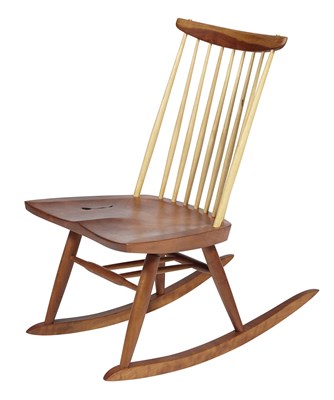 Lot 270 - Mira Nakashima Figured Cherry New Chair Rocker...