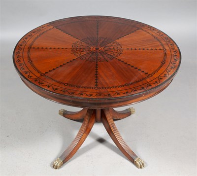 Lot 168 - Regency Style Inlaid Mahogany Center Table...