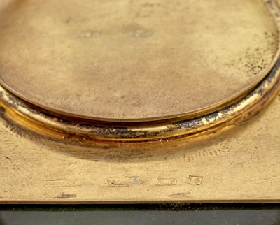 Lot 86 - Fabergé Style Jeweled Silver-Gilt, Guilloché...