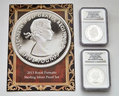 Lot 80 - Great Britain 2103 Piefort Silver Five Pound...