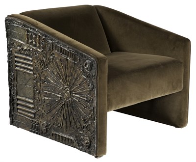 Lot 253 - Adrien Pearsall Brutalist Upholstered Resin...
