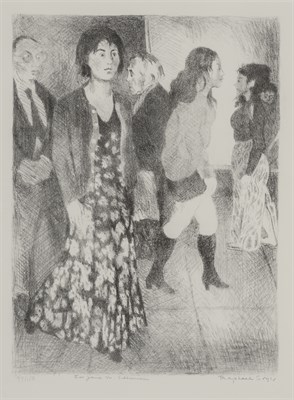 Lot 71 - Raphel Soyer (1899-1987) STREET SCENE WITH...