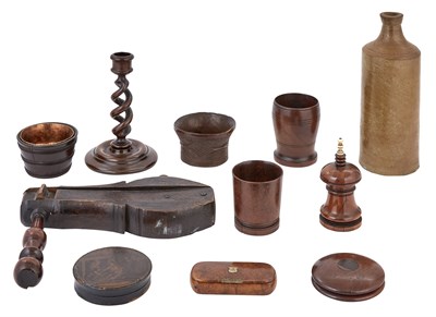 Lot 1083 - Group of English Treen Wares 19th and 20th...