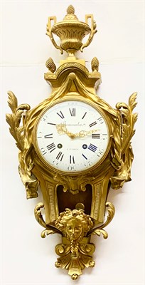 Lot 135 - Louis XVI Style Gilt-Bronze Cartel Clock...