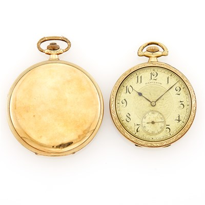 Lot 149 - Gold Hunting Case Pocket Watch and Gold-Filled Open Face Pocket Watch