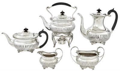 Lot 152 - English Regency Style Sterling Silver Tea and...