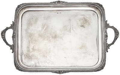 Lot 197 - Victorian Sterling Silver Two-Handled Tray...