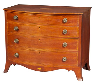 Lot 270 - Federal Inlaid Cherry Bowfront Chest of...