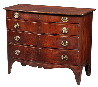 Lot 268 - Federal Inlaid Mahogany Bowfront Chest of...