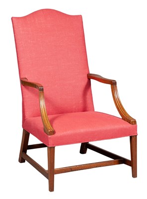 Lot 254 - Federal Mahogany Lolling Chair Massachusetts,...